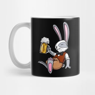 Funny Rabbit Beer Drinking Bunny Mug